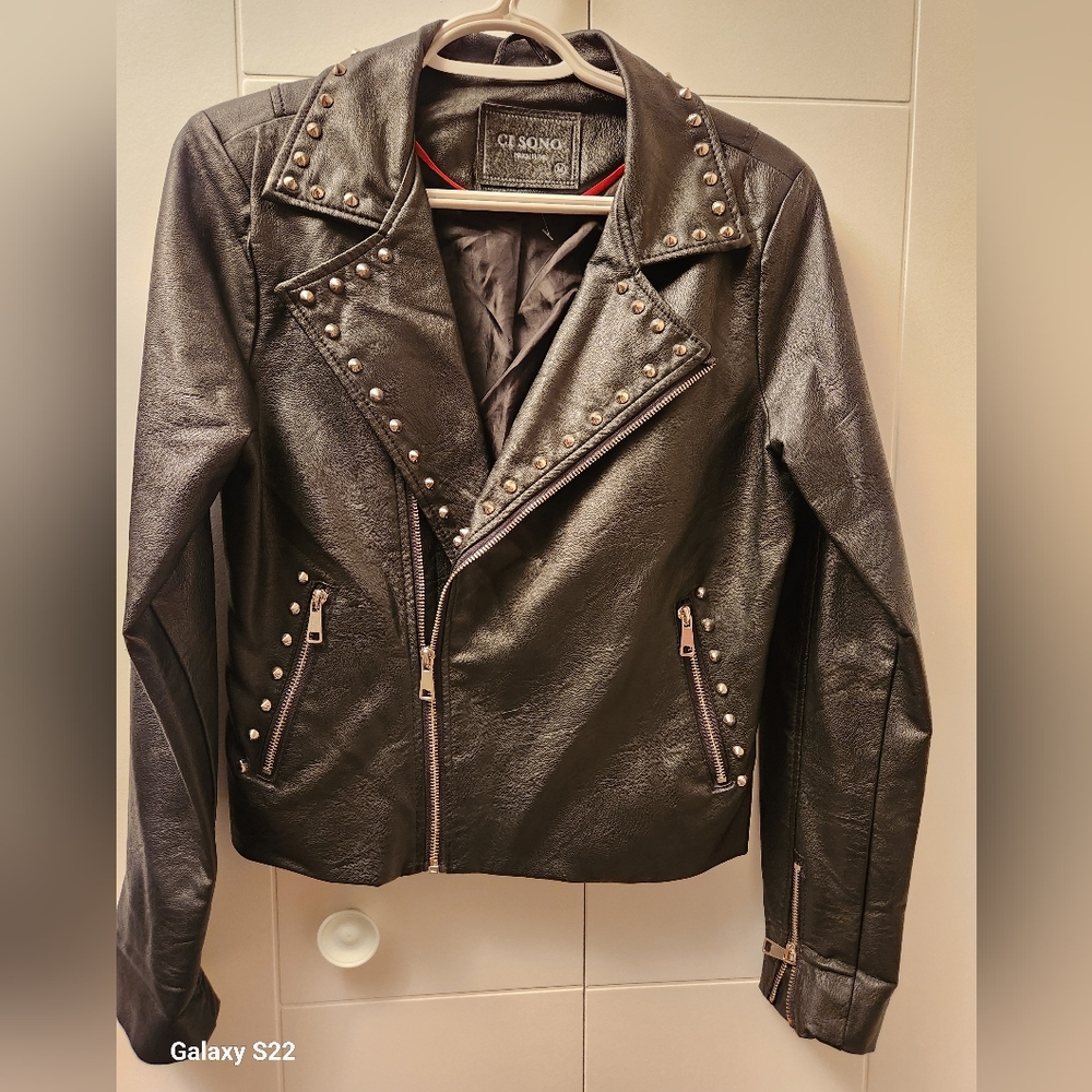Ci Sono Black Studded Women's Jacket